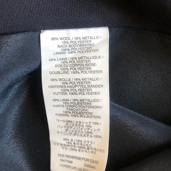 🌟 J. Crew Party Blouse, navy and gold chevron, size 2 - Picture 4 of 7